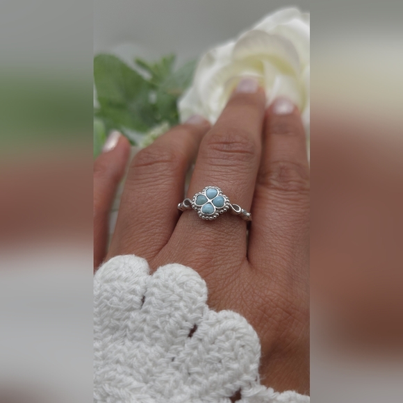 ♥️ 💕WISHING CLOVER STERLING SILVER RING - Picture 6 of 10